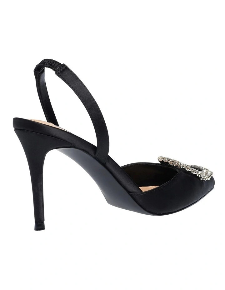 Steve Madden Lucent Pumps In Black Satin 3 Steve Madden Lucent Pumps In Black Satin - Image 3
