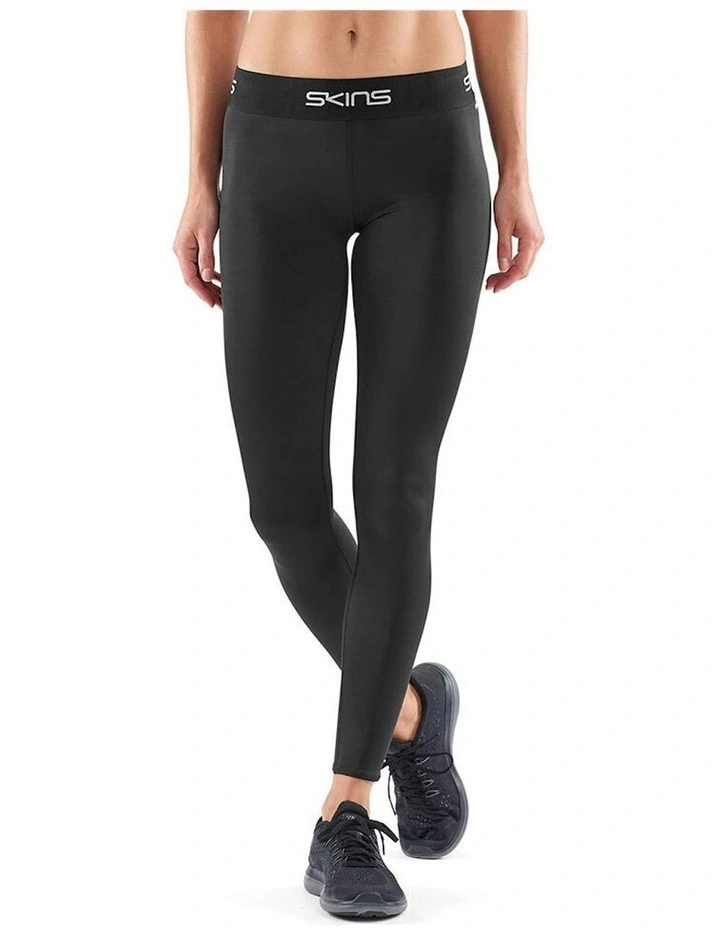 SKINS DNAmic Force Long Tights In Black 1 SKINS DNAmic Force Long Tights In Black