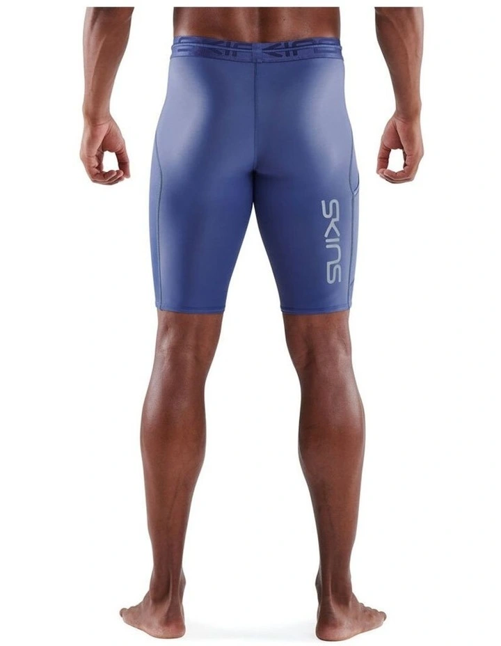 SKINS Series 3 Compression Half Tights Activewear In Blue 4 SKINS Series 3 Compression Half Tights Activewear In Blue - Image 4
