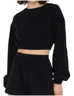 Rusty Somewhere Long Sleeve Top In Black -Myer Clothing Shop 955259560 4 720x928