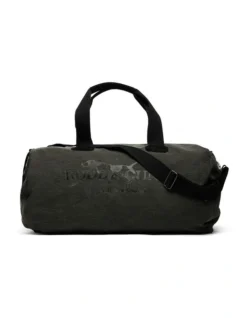 Double Barrel Duffle Bag In Washed Black
