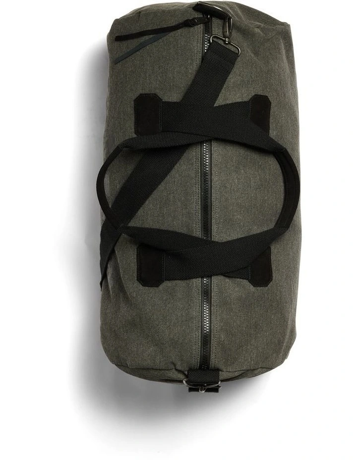 Double Barrel Duffle Bag In Washed Black 4 Double Barrel Duffle Bag In Washed Black - Image 4