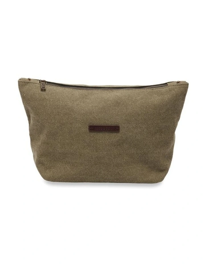 Shannon Shave Bag In Khaki 2 Shannon Shave Bag In Khaki - Image 2