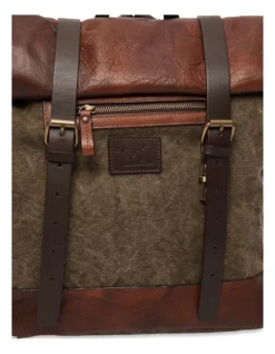 Turua Rolltop Backpack In Tan/Olive -Myer Clothing Shop 955400230 6 720x928