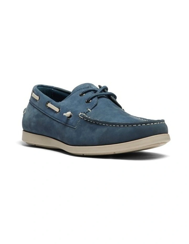 Gordons Bay Boat Shoe In Denim Blue 2 Gordons Bay Boat Shoe In Denim Blue - Image 2