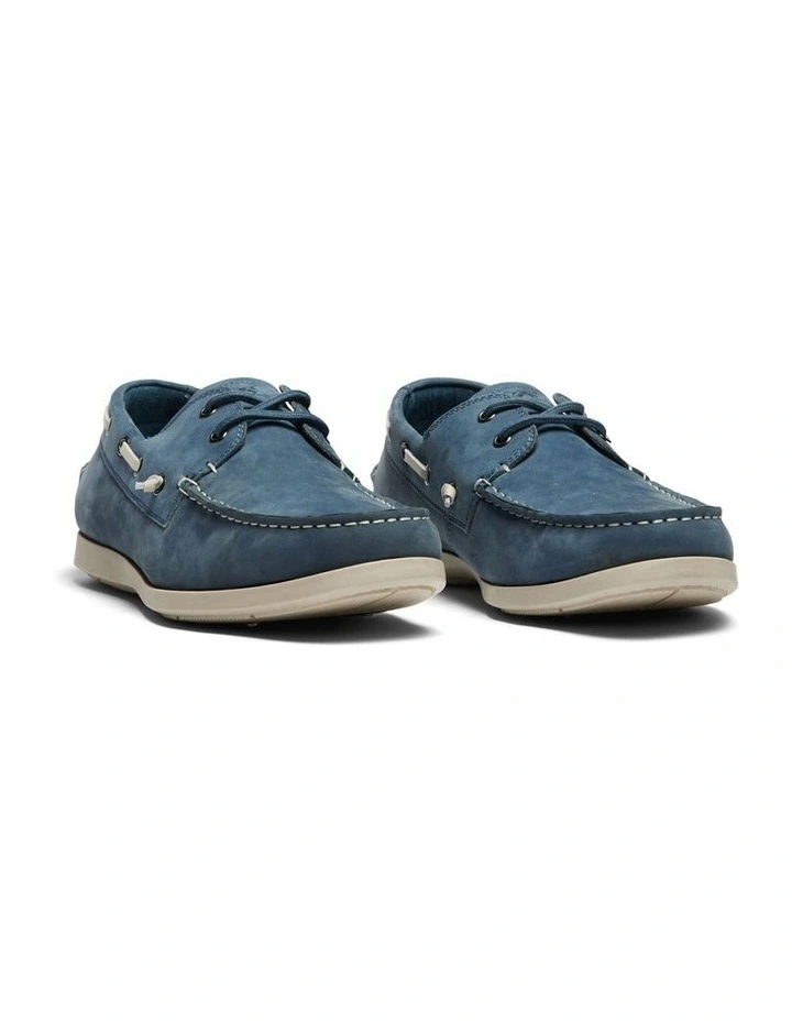 Gordons Bay Boat Shoe In Denim Blue 4 Gordons Bay Boat Shoe In Denim Blue - Image 4