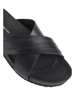 French Connection Reid Leather Cross Over Slide -Myer Clothing Shop 955449820 955448290 3 720x928