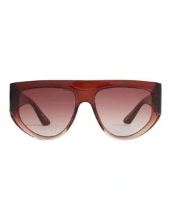 French Connection Shield Sunglasses In Red