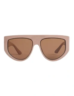 French Connection Shield Sunglasses In Natural