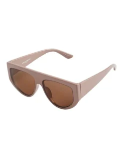 French Connection Shield Sunglasses In Natural -Myer Clothing Shop 955528120 955516420 3 720x928