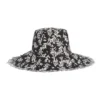 French Connection Leaf Print Sunhat In Black