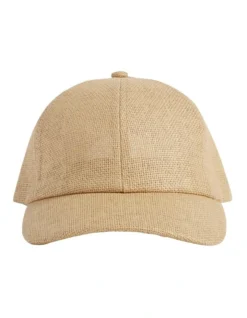 French Connection Textured Cap In Natural