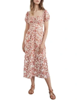 French Connection Sweetheart Floral Midi Dress