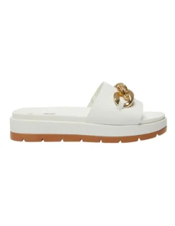 Fiona Sandals In White Smooth