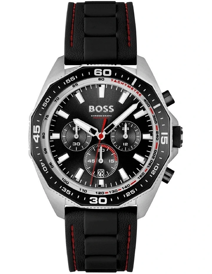 Hugo Boss Energy Black Silicone Qtz Chrono Watch 1513969 1 Hugo Boss Energy Black Silicone Qtz Chrono Watch 1513969