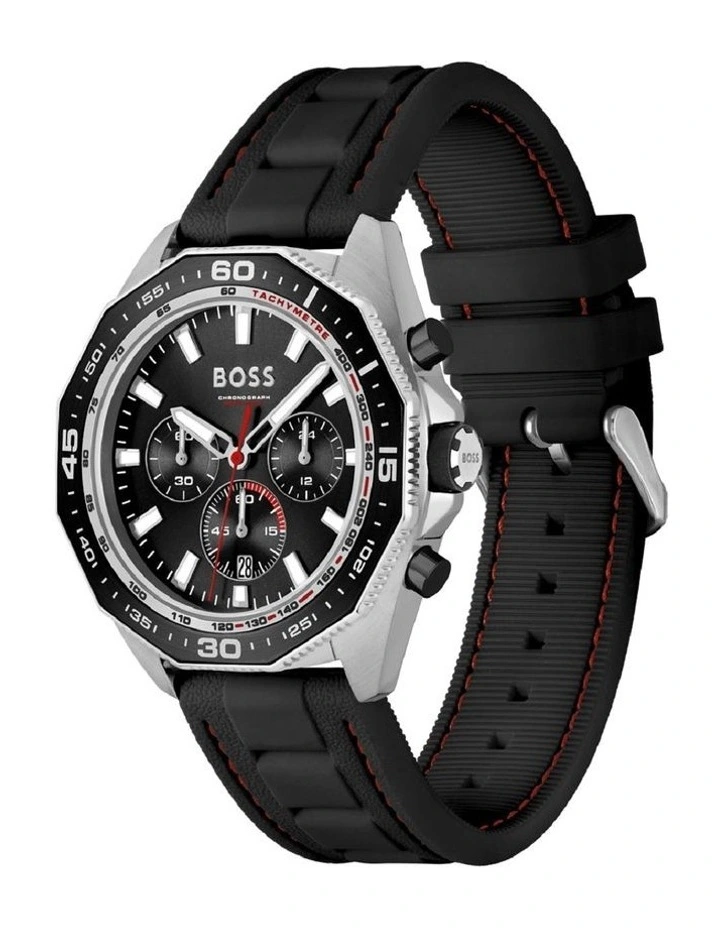 Hugo Boss Energy Black Silicone Qtz Chrono Watch 1513969 2 Hugo Boss Energy Black Silicone Qtz Chrono Watch 1513969 - Image 2