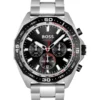 Hugo Boss Energy Black Stainless Steel Qtz Chrono Watch 1513971