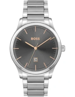 Hugo Boss Reason Grey Stainless Steel Qtz Watch 1513979