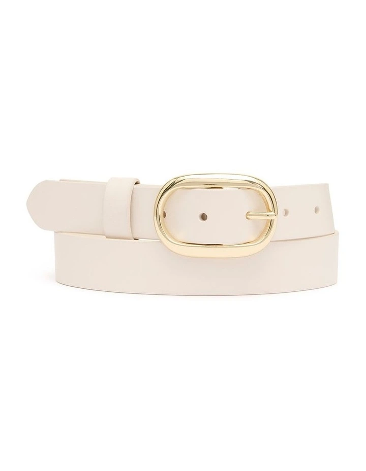 Kumru Leather Belt In Bone 1 Kumru Leather Belt In Bone