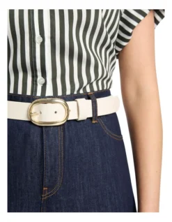 Kumru Leather Belt In Bone 5 Kumru Leather Belt In Bone -Myer Clothing Shop 956059390 3 720x928