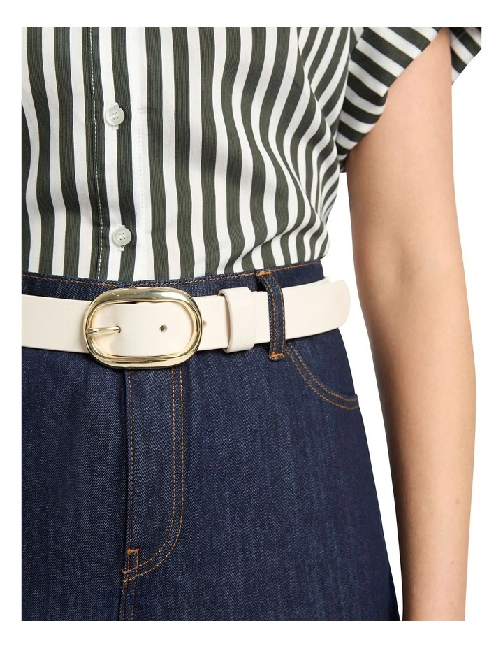 Kumru Leather Belt In Bone 3 Kumru Leather Belt In Bone - Image 3