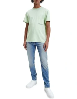 Calvin Klein Jeans Slim Tapered Jeans In Mid Blue