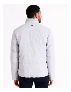 Hunter Hooded Puffer Jacket In Grey -Myer Clothing Shop 956584630 6 720x928