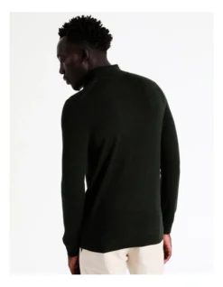 Australian Merino 1/4 Zip Knit Green -Myer Clothing Shop 956606410 6 720x928