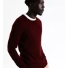 Australian Merino Crew Neck Knit In Red