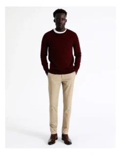 Australian Merino Crew Neck Knit In Red -Myer Clothing Shop 956607940 3 720x928
