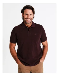Oliver Short Sleeve Marle Polo In Red -Myer Clothing Shop 956982340 4 720x928