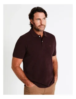 Oliver Short Sleeve Marle Polo In Red -Myer Clothing Shop 956982340 7 720x928