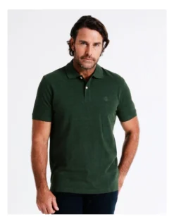 Oliver Short Sleeve Marle Polo In Green -Myer Clothing Shop 956982430 3 720x928