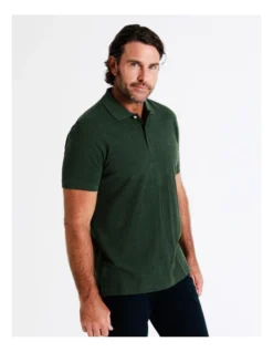Oliver Short Sleeve Marle Polo In Green -Myer Clothing Shop 956982430 4 720x928