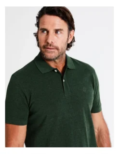 Oliver Short Sleeve Marle Polo In Green -Myer Clothing Shop 956982430 6 720x928
