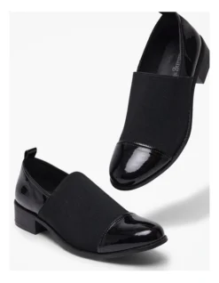 Elastic Panel Patent Shoe In Black -Myer Clothing Shop 957024010 6 720x928
