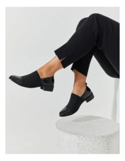 Elastic Panel Patent Shoe In Black -Myer Clothing Shop 957024010 7 720x928