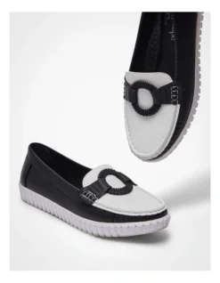 Colour Block Loafer In Black -Myer Clothing Shop 957024280 7 720x928