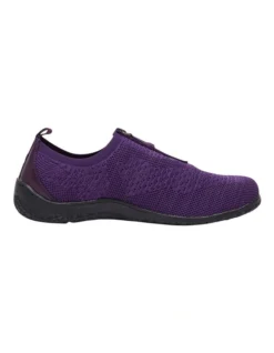 Zip Front Sneaker In Purple