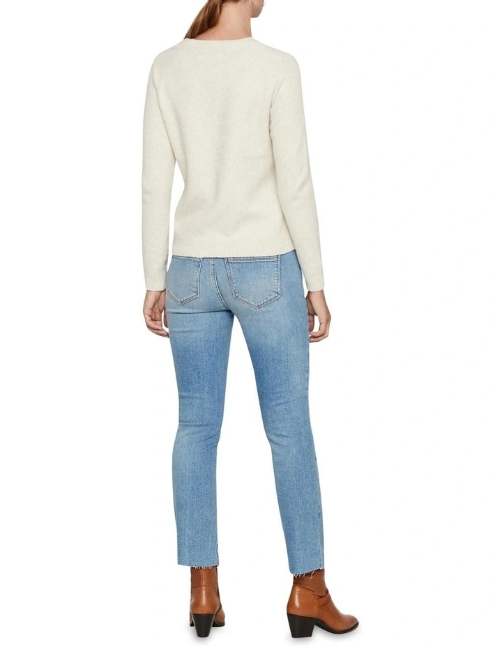 Vero Moda Doffy Long Sleeve Knit In Birch 2 Vero Moda Doffy Long Sleeve Knit In Birch - Image 2