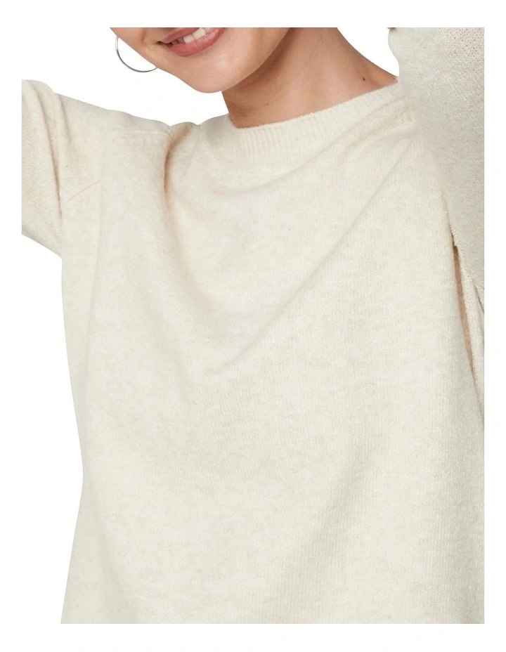 Vero Moda Doffy Long Sleeve Knit In Birch 3 Vero Moda Doffy Long Sleeve Knit In Birch - Image 3
