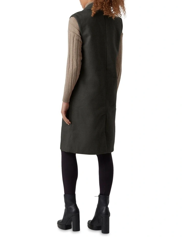 Vero Moda Spencer Long Waist Coat Peat In Black 2 Vero Moda Spencer Long Waist Coat Peat In Black - Image 2