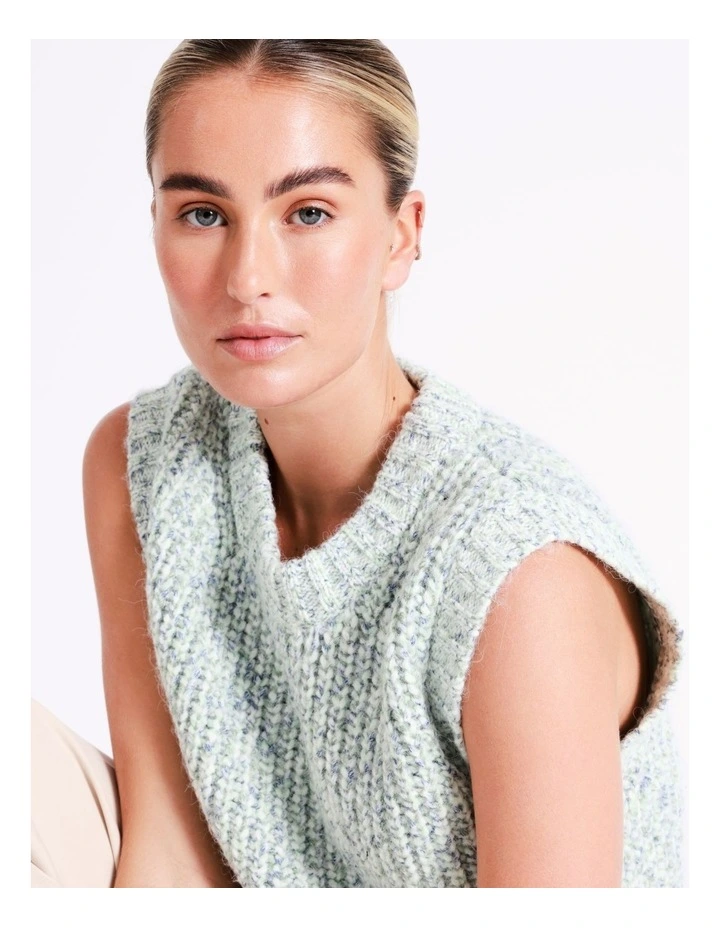 Vero Moda Berta Sleeveless Round Neck Vest In Cream 3 Vero Moda Berta Sleeveless Round Neck Vest In Cream - Image 3