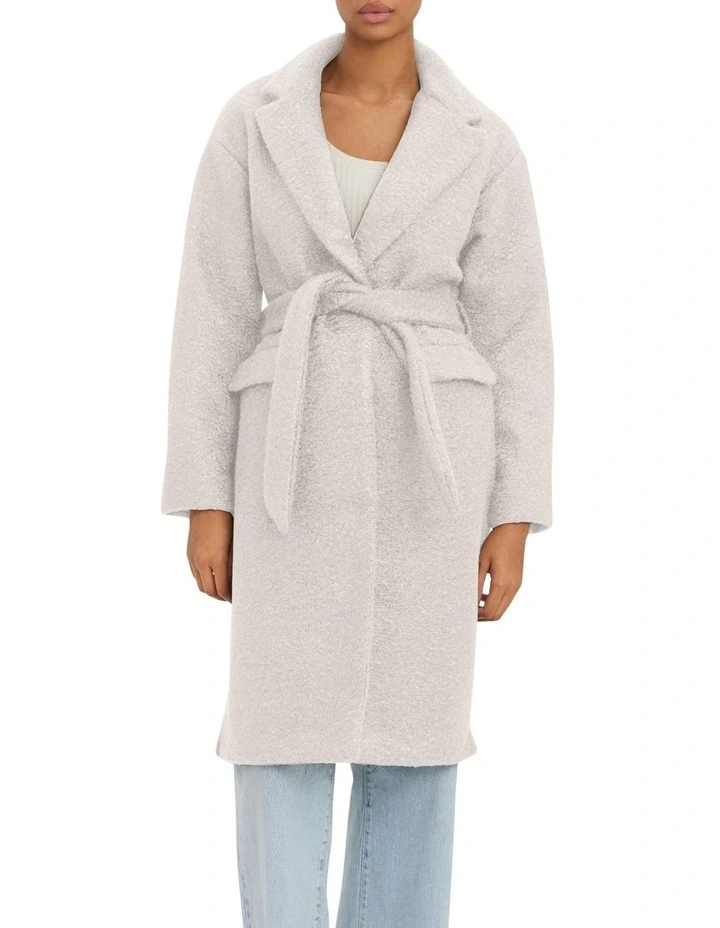 Vero Moda Garbo Long Coat In Cream 1 Vero Moda Garbo Long Coat In Cream