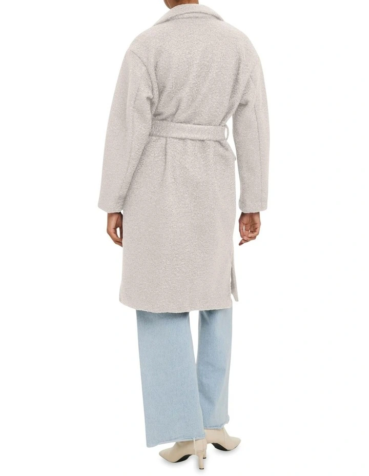 Vero Moda Garbo Long Coat In Cream 2 Vero Moda Garbo Long Coat In Cream - Image 2