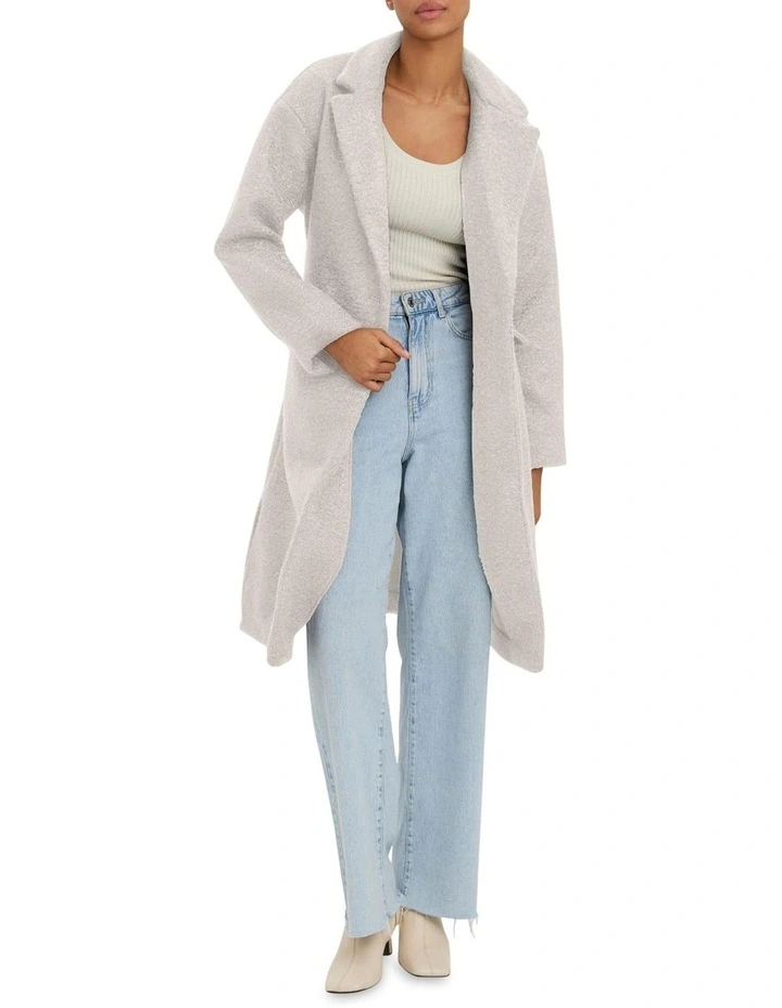 Vero Moda Garbo Long Coat In Cream 3 Vero Moda Garbo Long Coat In Cream - Image 3