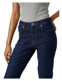 Vero Moda Brenda High Rise Straight Jean In Dark Blue -Myer Clothing Shop 957187810 4 720x928