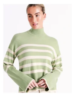Vero Moda Happiness Long Sleeve Highneck Pullover In Green Multi 13 Vero Moda Happiness Long Sleeve Highneck Pullover In Green Multi -Myer Clothing Shop 957187990 7 720x928