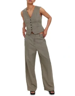 Vero Moda Troian Sleeveless Houndstooth Vest In Multi -Myer Clothing Shop 957191230 3 720x928