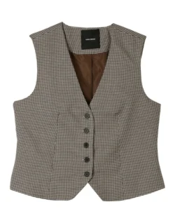 Vero Moda Troian Sleeveless Houndstooth Vest In Multi -Myer Clothing Shop 957191230 4 720x928